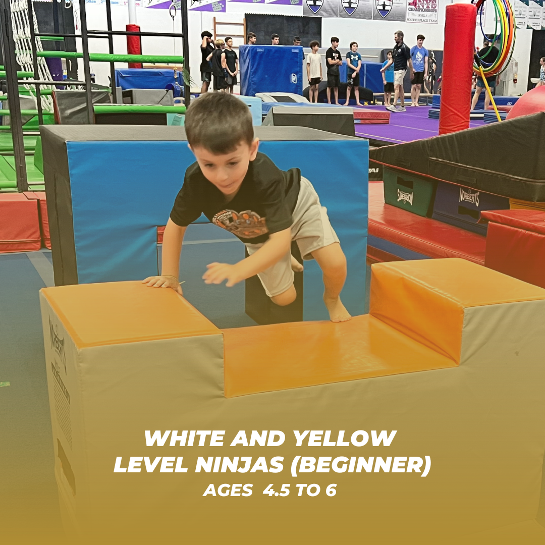 NinjaZone White/Yellow Level (Beginner) - Ages 4.5 to 6